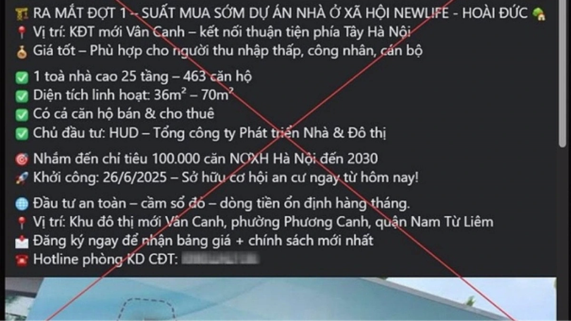 Xử phạt hai người đăng tin bán nhà ở xã hội trên Facebook