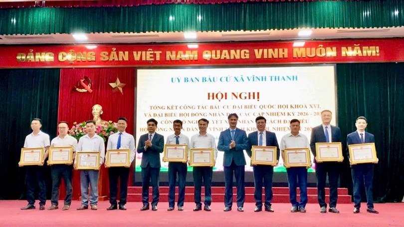 Xã Vĩnh Thanh tổng kết công tác bầu cử