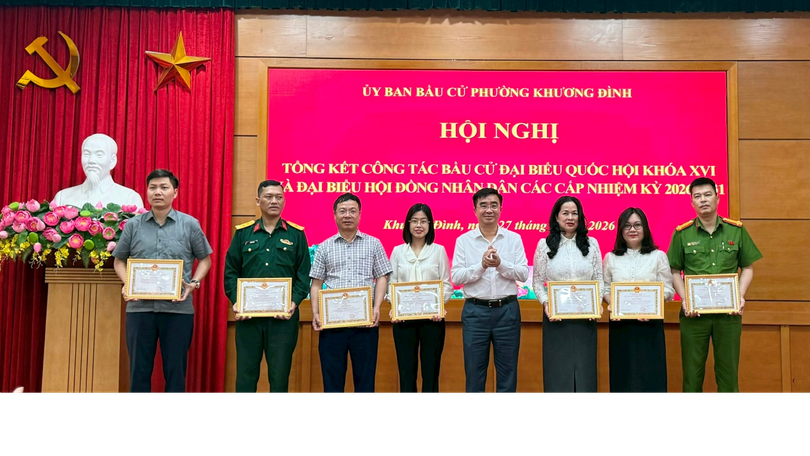 Phường Khương Đình tổng kết công tác bầu cử nhiệm kỳ 2026–2031