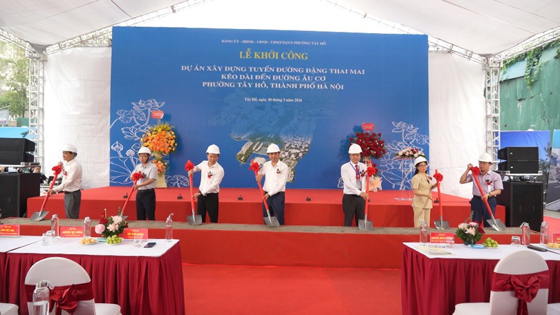 Phường Tây Hồ khởi công dự án đường Đặng Thai Mai kéo dài