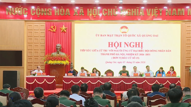 Ứng cử viên đại biểu HĐND Thành phố vận động bầu cử