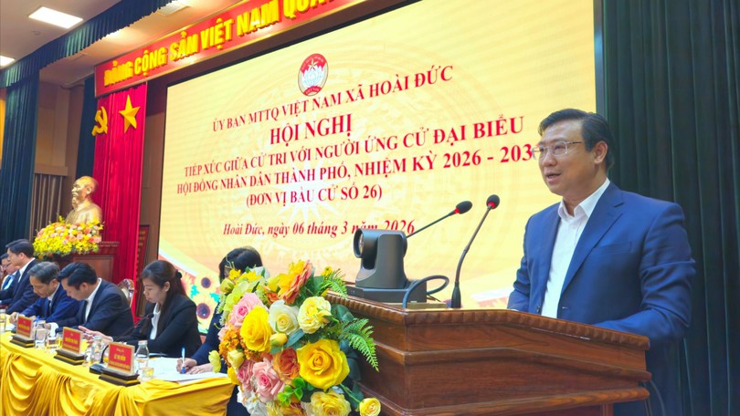 Tám ứng cử viên HĐND TP. Hà Nội tiếp xúc cử tri tại Hoài Đức