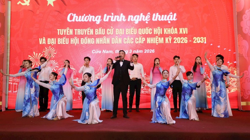 Sôi nổi chương trình nghệ thuật tuyên truyền phục vụ bầu cử