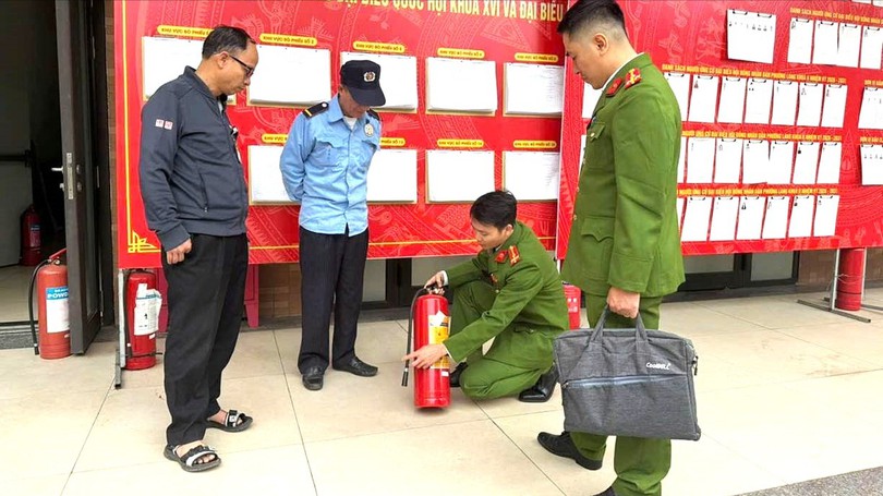 Công an xã, phường đảm bảo an ninh, PCCC phục vụ bầu cử