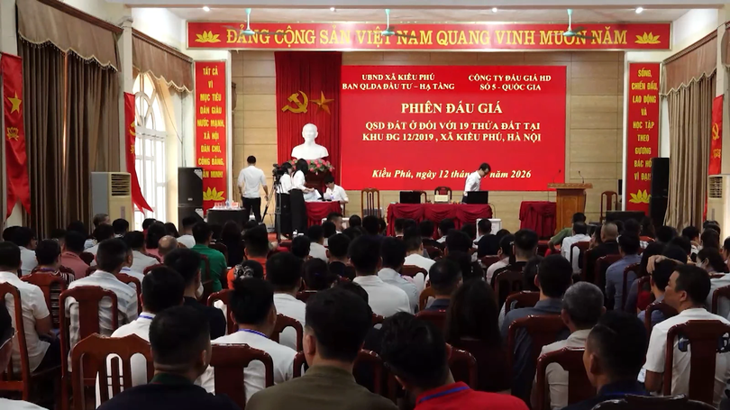 Giá đất đấu giá tại Kiều Phú lập đỉnh hơn 134 triệu đồng/m²