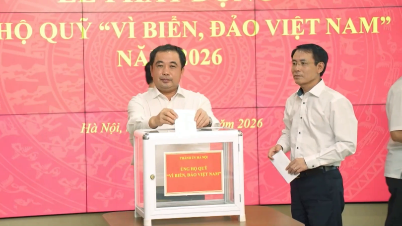 Cơ quan Thành ủy Hà Nội ủng hộ Quỹ 'Vì biển, đảo Việt Nam' năm 2026