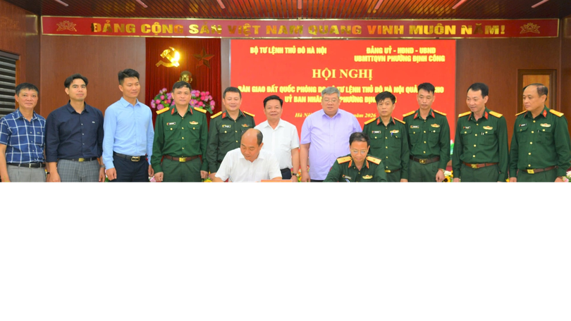 Bàn giao quỹ đất quốc phòng xây trường tiểu học Định Công