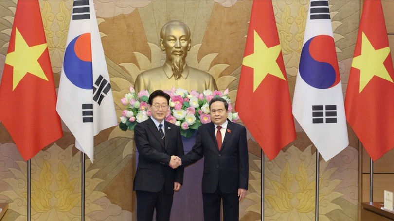 Chủ tịch Quốc hội Trần Thanh Mẫn hội kiến Tổng thống Hàn Quốc Lee Jae Myung