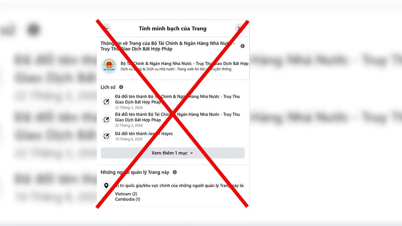 Cảnh báo trang facebook giả mạo Bộ Tài chính