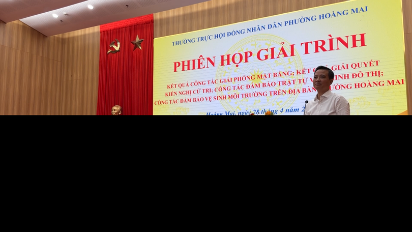 Thường trực HĐND phường Hoàng Mai tổ chức Hội nghị giải trình
