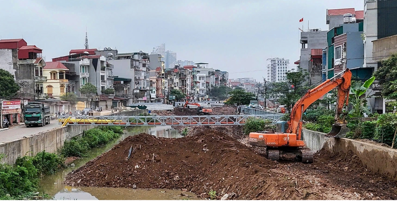 Tăng tốc hoàn thiện kênh La Khê trước mùa mưa
