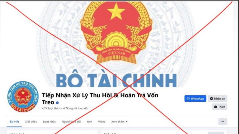 Cảnh báo giả mạo Bộ Tài chính hỗ trợ lấy lại tiền bị lừa