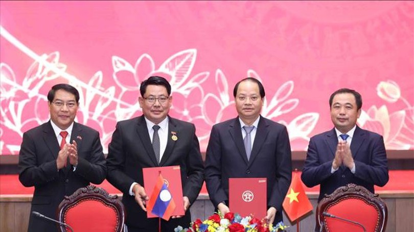 Đưa quan hệ hợp tác Hà Nội - Viêng Chăn phát triển lên tầm cao mới