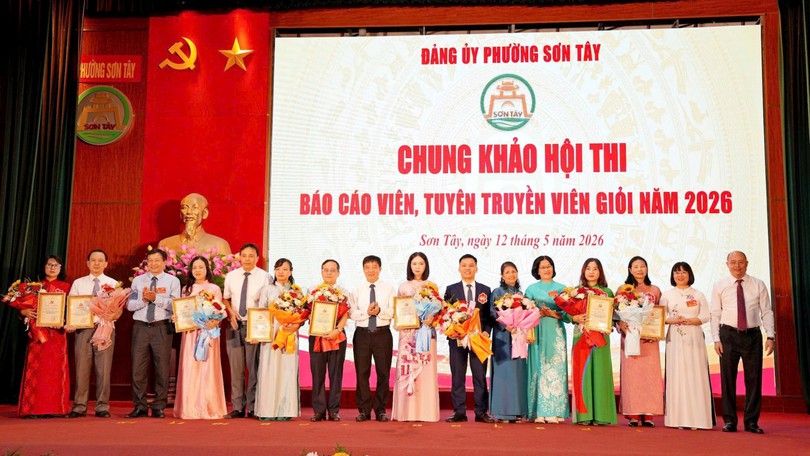 Chung khảo hội thi 'Báo cáo viên, tuyên truyền viên giỏi' phường Sơn Tây