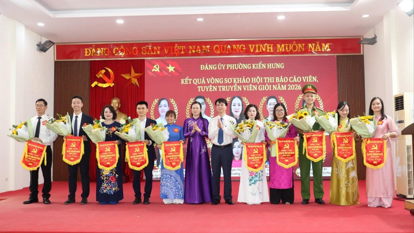 Phường Kiến Hưng sôi nổi hội thi báo cáo viên, tuyên truyền viên giỏi