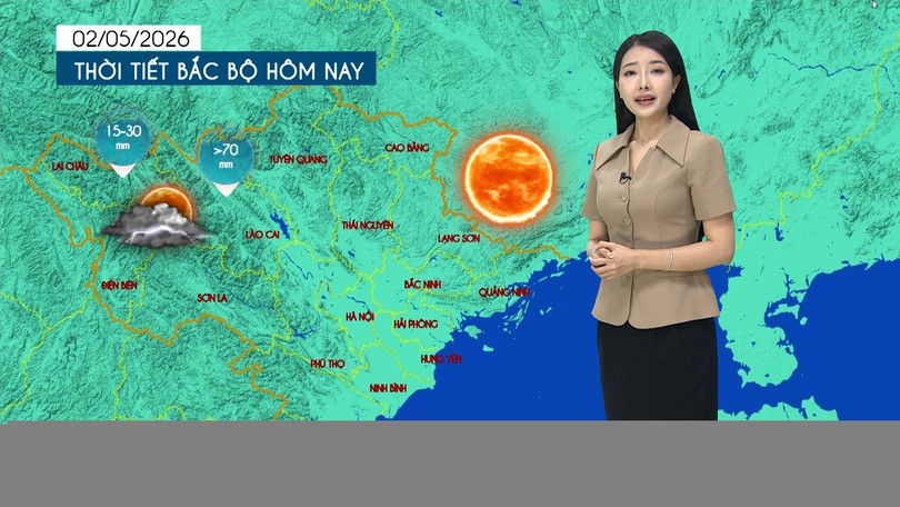 Dự báo thời tiết tối | 02/05/2026