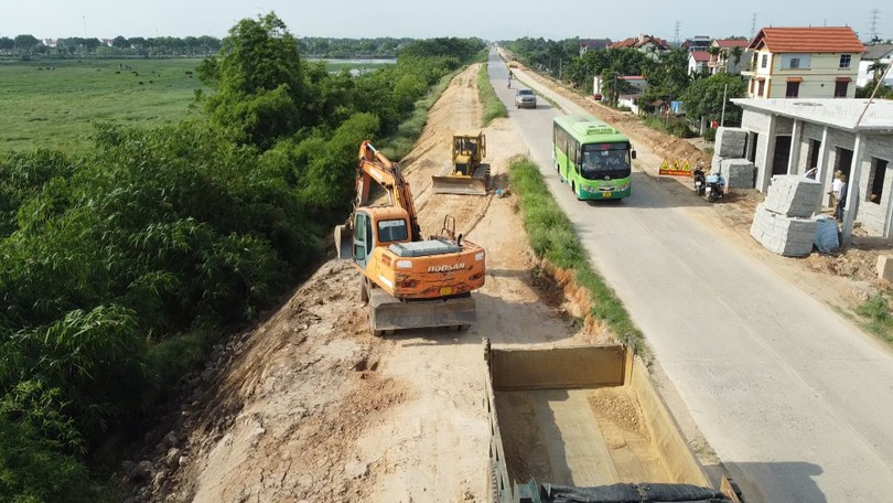 Xã Thiên Lộc cải tạo mở rộng tuyến đê Tả Hồng