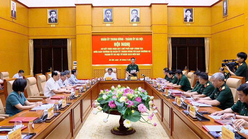 Tăng cường phối hợp giữa Quân ủy Trung ương và Thành ủy Hà Nội