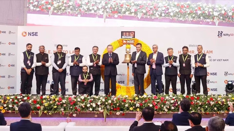 Tổng Bí thư, Chủ tịch nước thăm sàn giao dịch chứng khoán quốc gia Ấn Độ