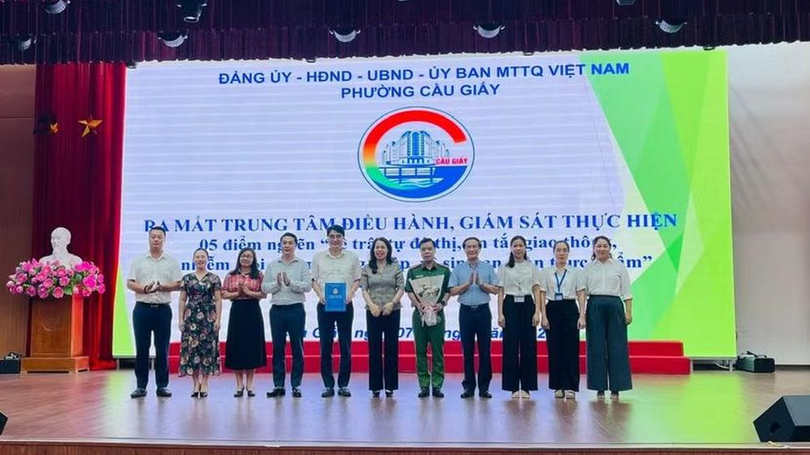 Phường Cầu Giấy ra mắt Trung tâm giám sát, xử lý ‘5 điểm nghẽn’