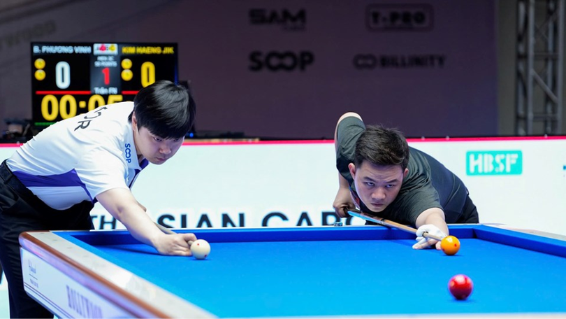 Bao Phương Vinh giành ngôi Á quân carom 3 băng châu Á