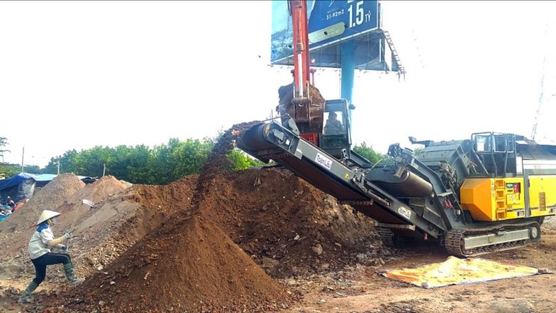Tái chế phế thải xây dựng từ các dự án trọng điểm