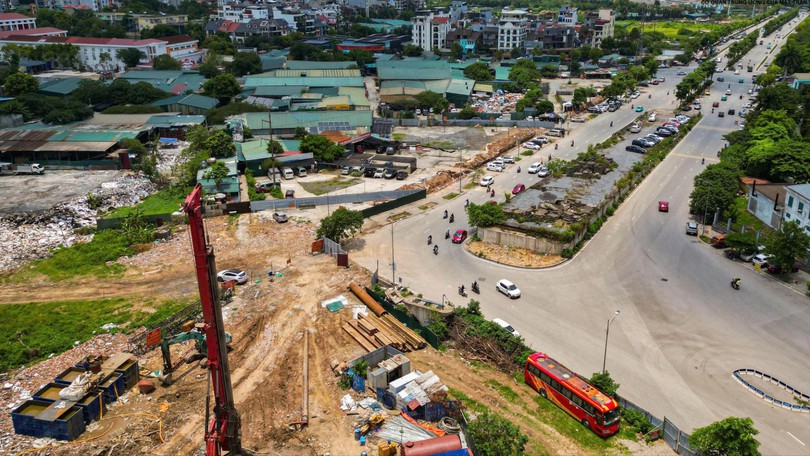 Công trường nút giao Phạm Tu – đường 70 tăng tốc thi công