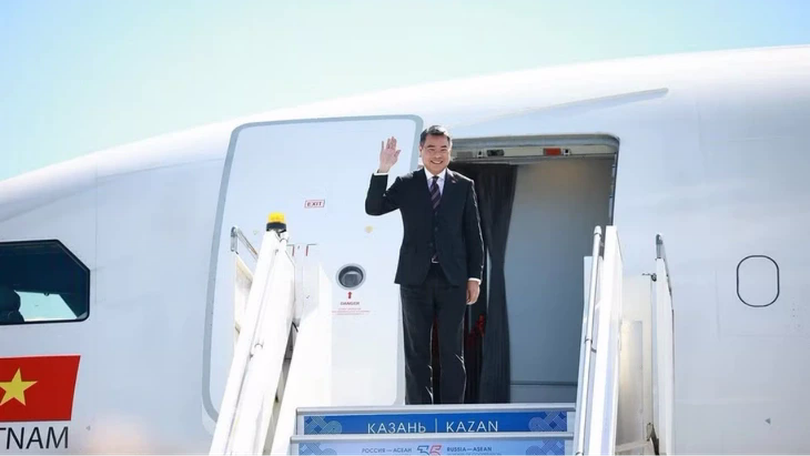 Thủ tướng Lê Minh Hưng đến Kazan dự Hội nghị cấp cao ASEAN - Nga