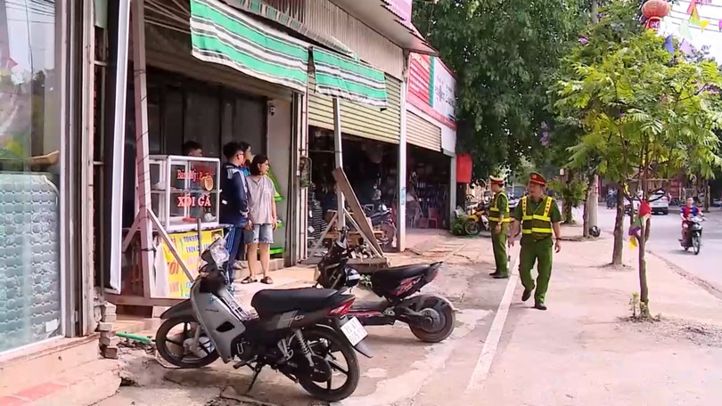 Vỉa hè đường Đại Áng đã thông thoáng trở lại