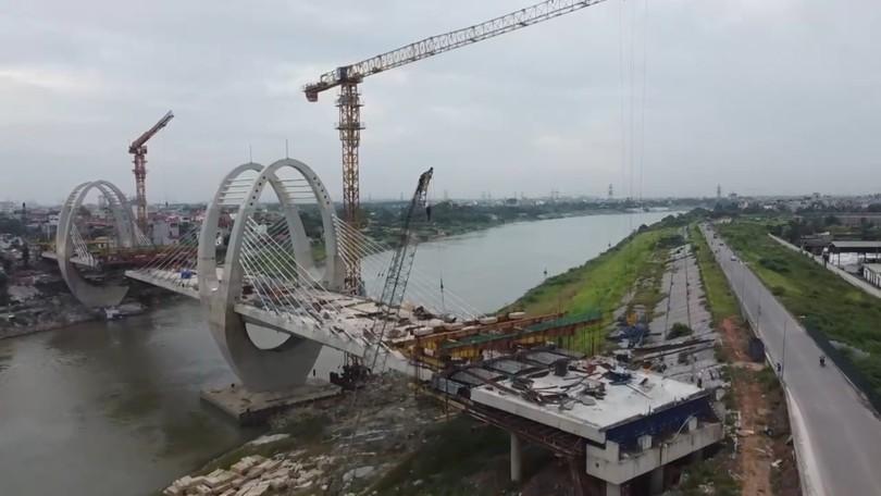 Dự án cầu Đuống mới bước vào giai đoạn nước rút