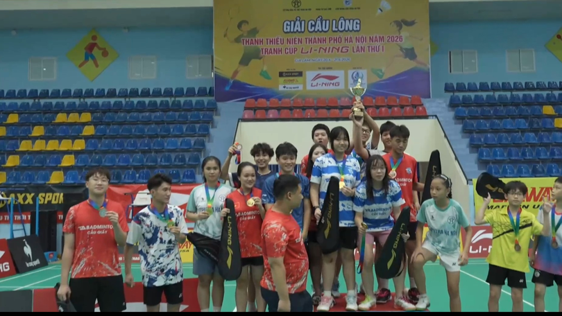 Bế mạc Giải cầu lông thanh thiếu niên thành phố Hà Nội 2026