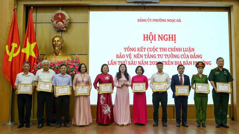 Phường Ngọc Hà tổng kết cuộc thi chính luận bảo vệ nền tảng tư tưởng của Đảng