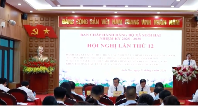 Hội nghị Ban chấp hành Đảng bộ xã Suối Hai lần thứ XII