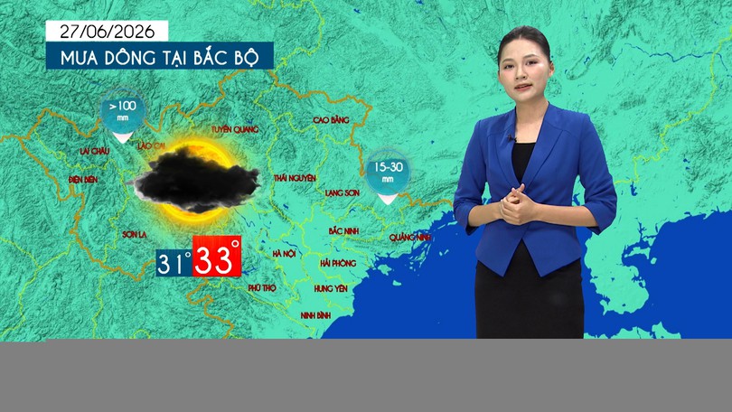Dự báo thời tiết tối | 27/06/2026