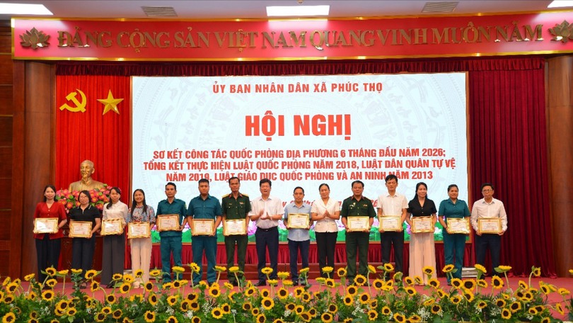 Xã Phúc Thọ sơ kết công tác quân sự, quốc phòng năm 2026
