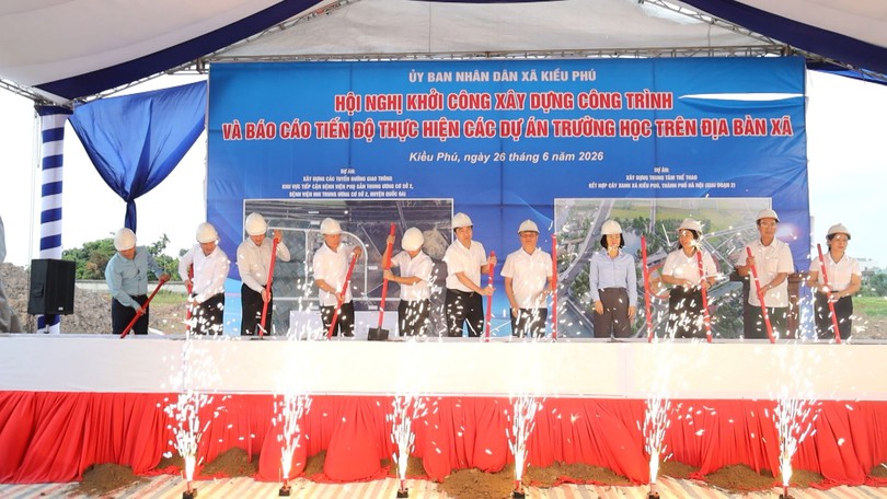 Xã Kiều Phú khởi công loạt dự án trọng điểm