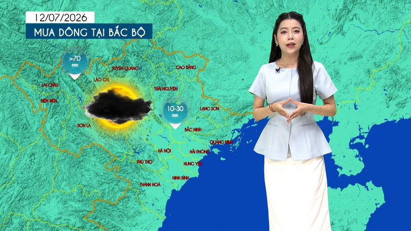 Dự báo thời tiết tối | 12/07/2026