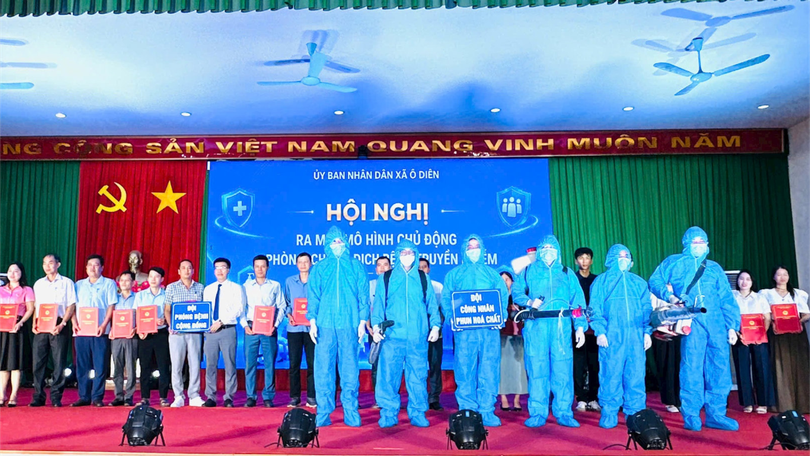 Xã Ô Diên ra mắt mô hình chủ động phòng, chống dịch bệnh truyền nhiễm