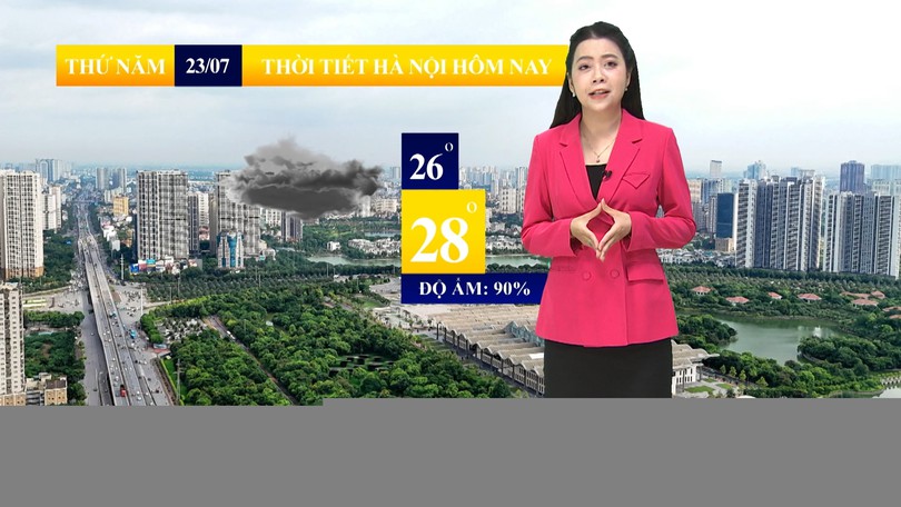 Dự báo thời tiết sáng | 23/07/2026