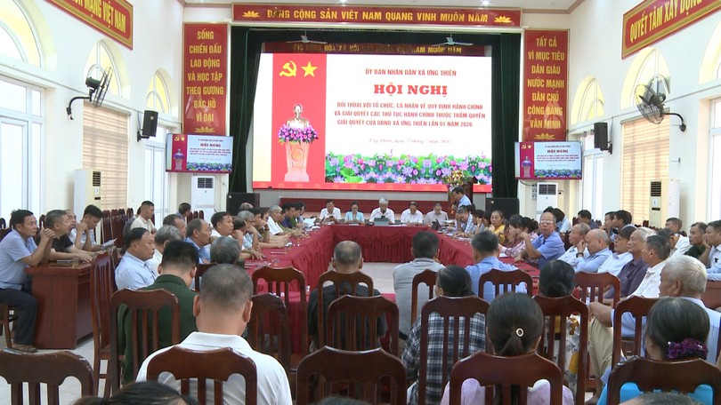 Xã Ứng Thiên tập trung giải quyết thủ tục hành chính cho người dân