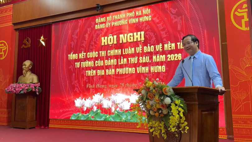 Phường Vĩnh Hưng tổng kết Cuộc thi chính luận về bảo vệ nền tảng tư tưởng của Đảng