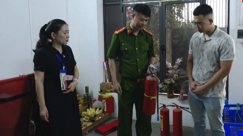 Công an phường Dương Nội tăng cường kiểm tra, đảm bảo an toàn PCCC