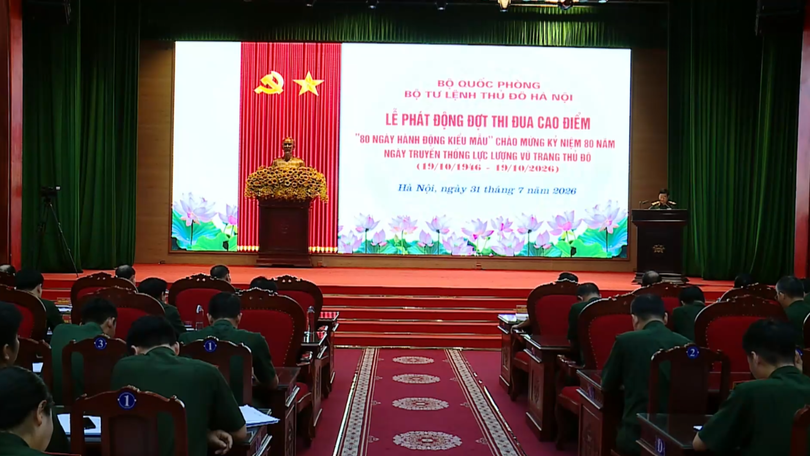 Bộ Tư lệnh Thủ đô phát động đợt thi đua '80 ngày hành động kiểu mẫu'