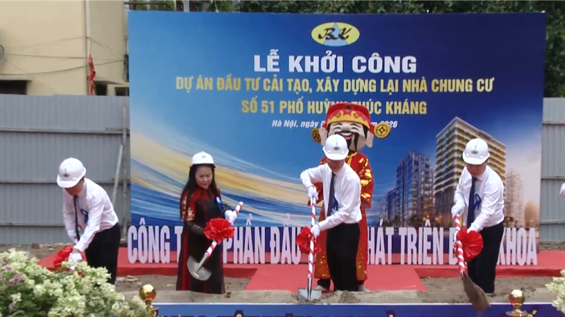 Hà Nội khởi công dự án cải tạo chung cư 51 Huỳnh Thúc Kháng