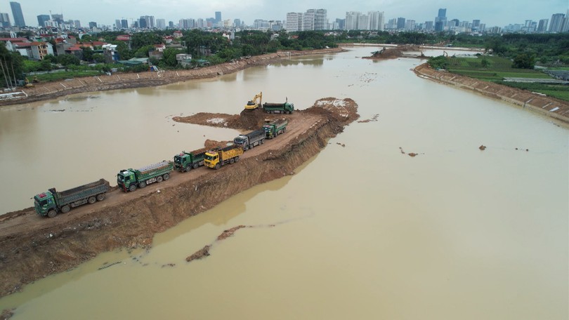 Đẩy nhanh tiến độ đưa hồ điều hòa Thụy Phương 2 về đích