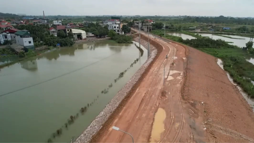 Khó hoàn thành đường đê Tả Tích trong năm 2026