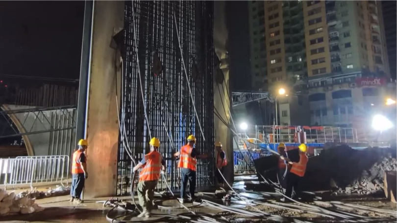 Đẩy nhanh tiến độ thi công tuyến metro Văn Cao - Hoà Lạc