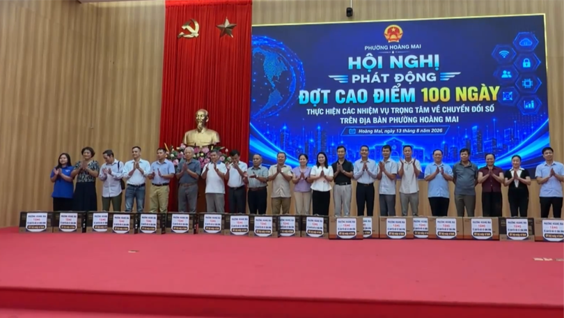 Phường Hoàng Mai phát động 100 ngày trọng tâm chuyển đổi số