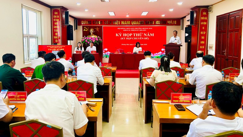 Kỳ họp thứ 5 Hội đồng Nhân dân phường Hoàng Mai