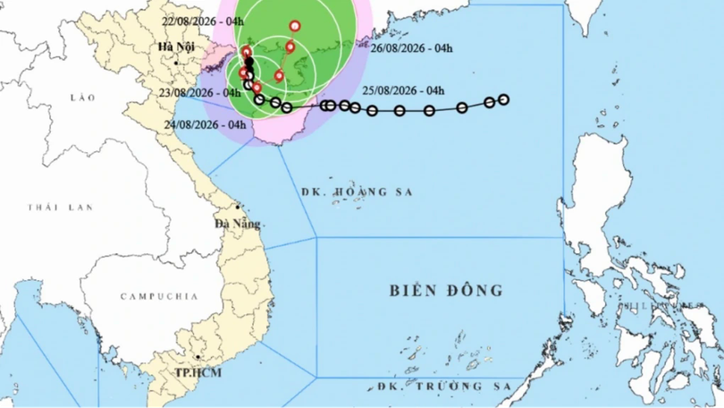 Bão số 4 hoạt động trên vùng biển Quảng Ninh - Hải Phòng